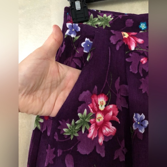 Jaclyn Smith Hawaiian Floral Skirt size S Midi Tie Elastic Waist wrinkle fabric - Picture 6 of 15